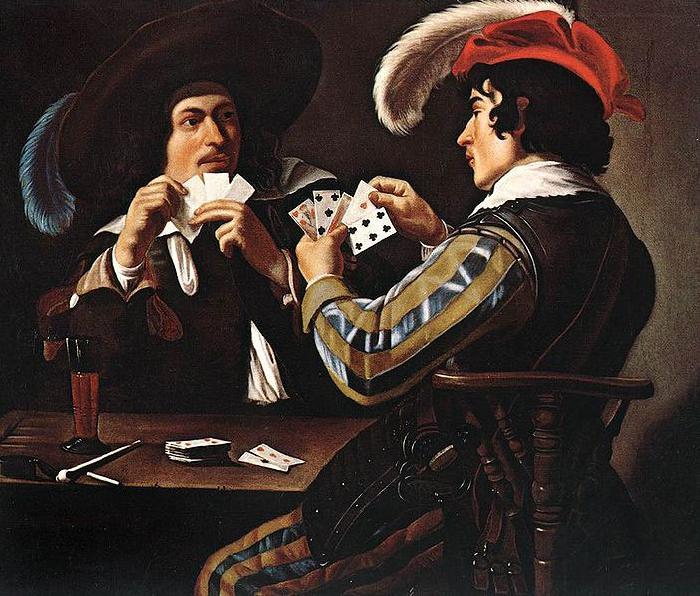 Theodoor Rombouts The Card Players oil painting image